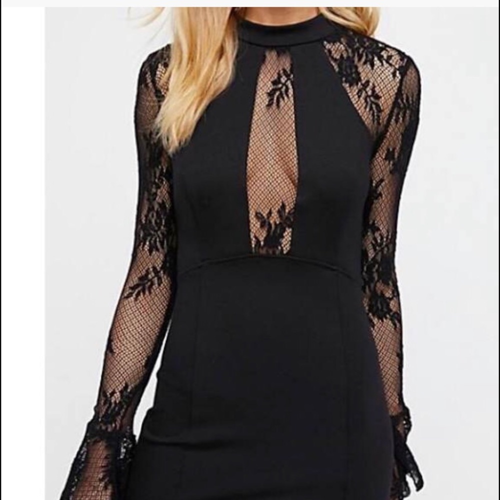 FREE PEOPLE It’s Now or Never black mini dress